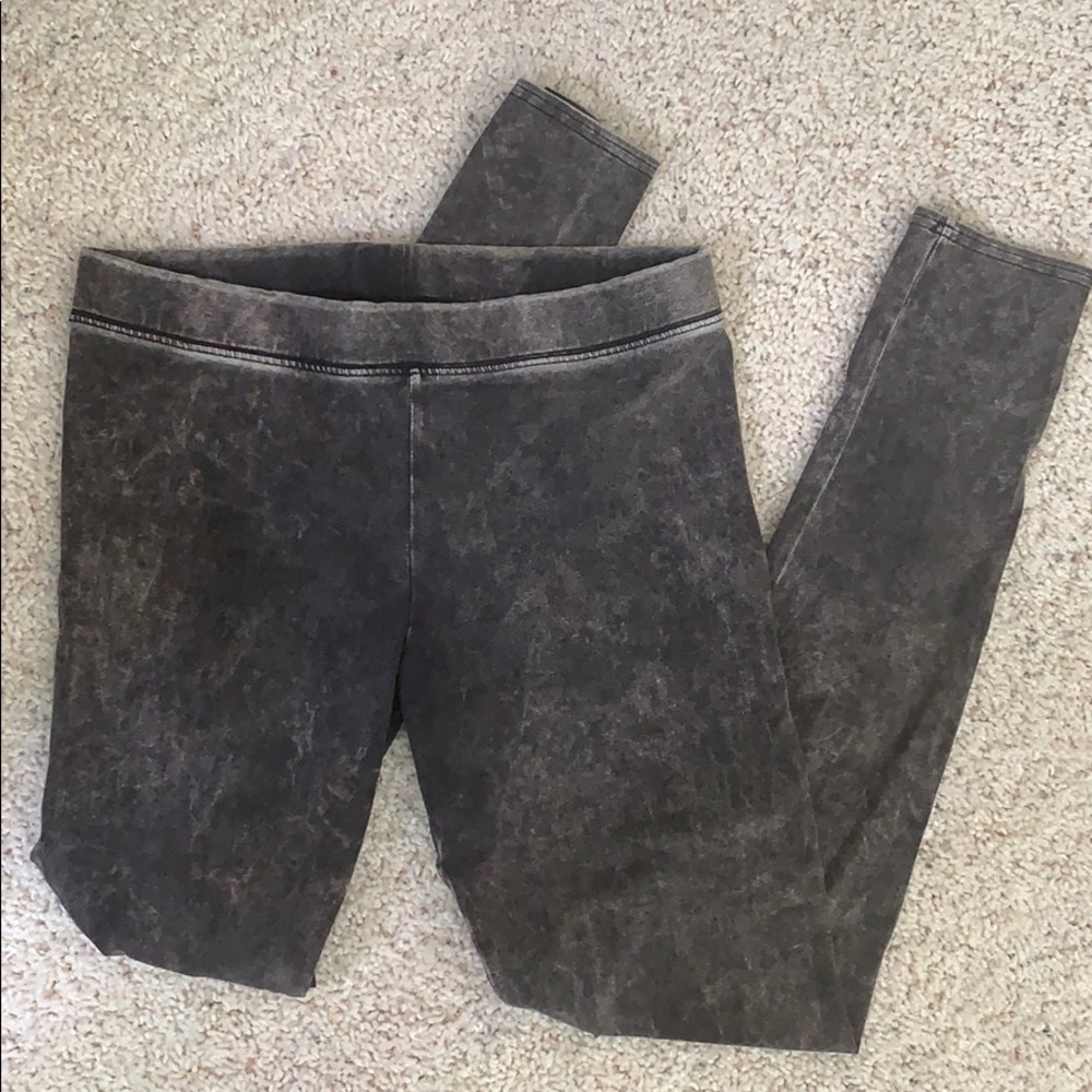 Nordstrom Black/Grey Acid Wash Leggings
